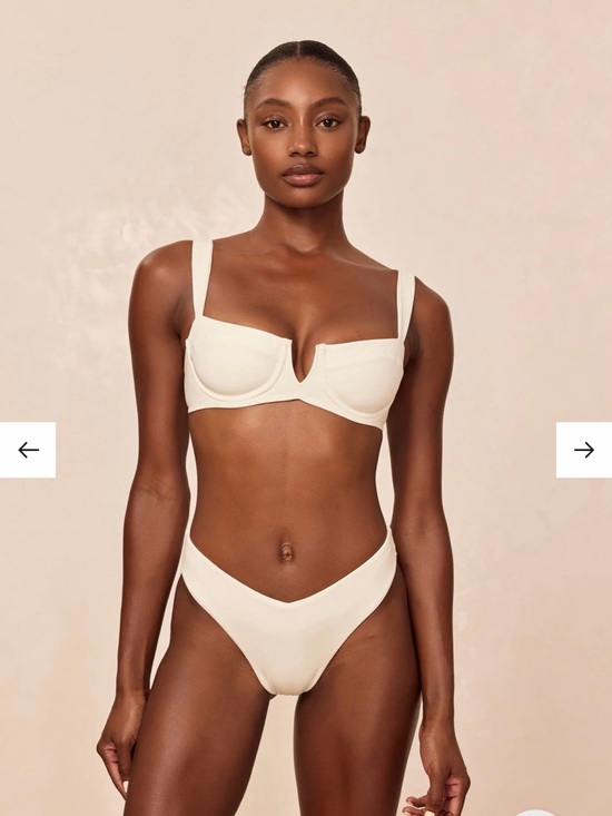 Monday Swimwear Other - Monday Swimwear Cream Underwire Bikini Top with High-Cut Brief